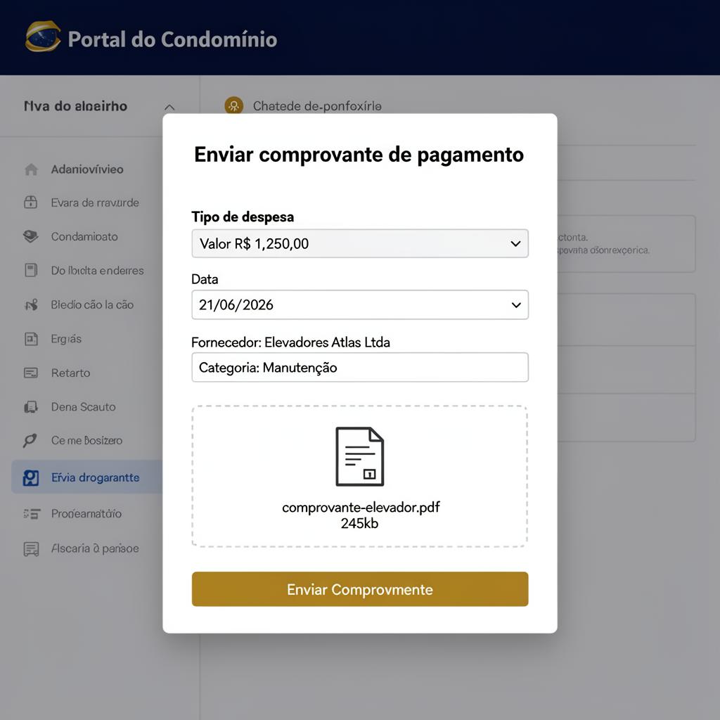 Tela do comprovantes de pagamento — Envio de comprovante de despesa em segundos